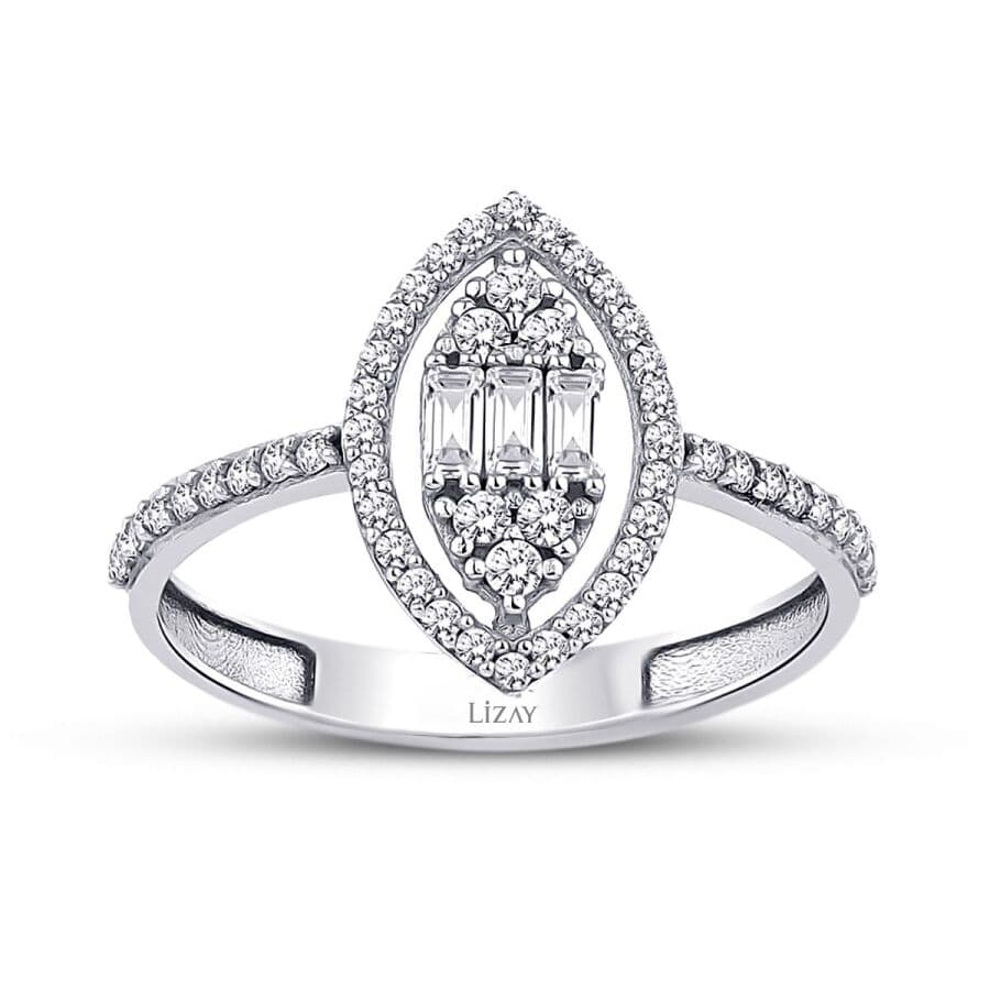 Altın Baget Oval Yüzük — 0.00 karat
