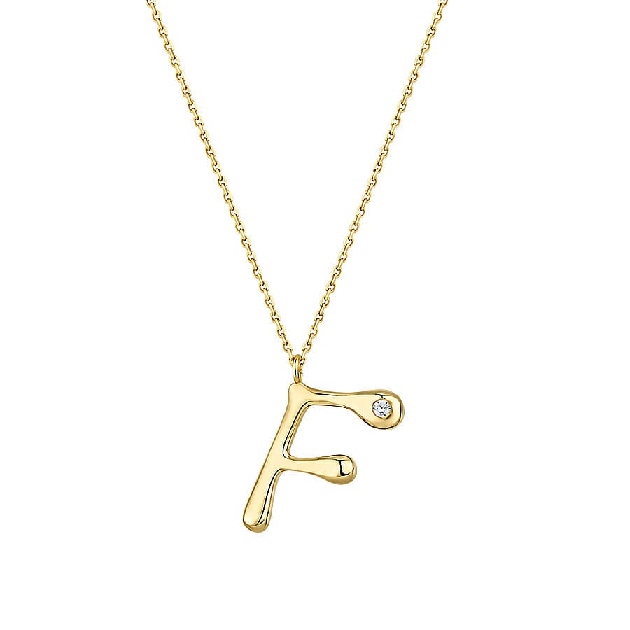 F Harf Kolye — 0.02 karat