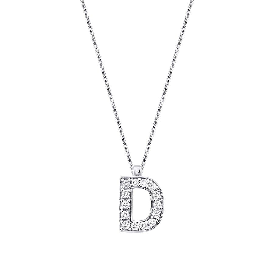 D Harf Kolye — 0.08 karat