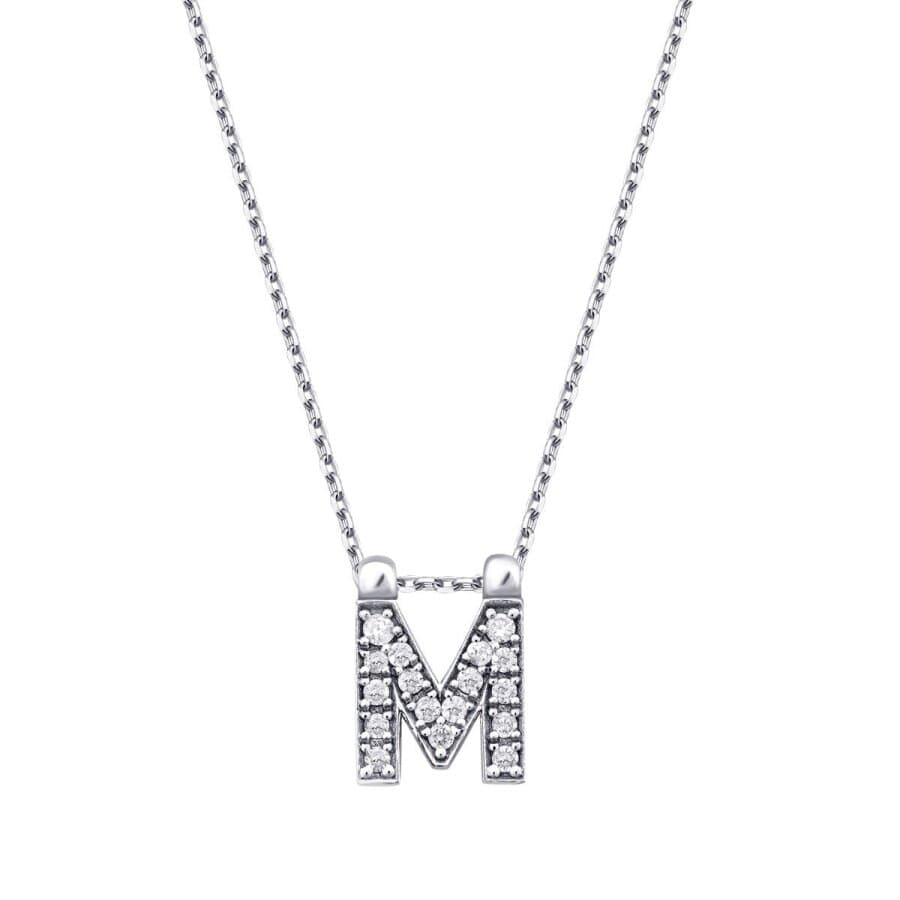 M Harf Kolye — 0.08 karat