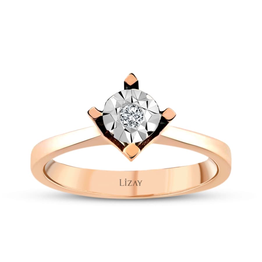 Tektaş Rose Yüzük — 0.02 karat