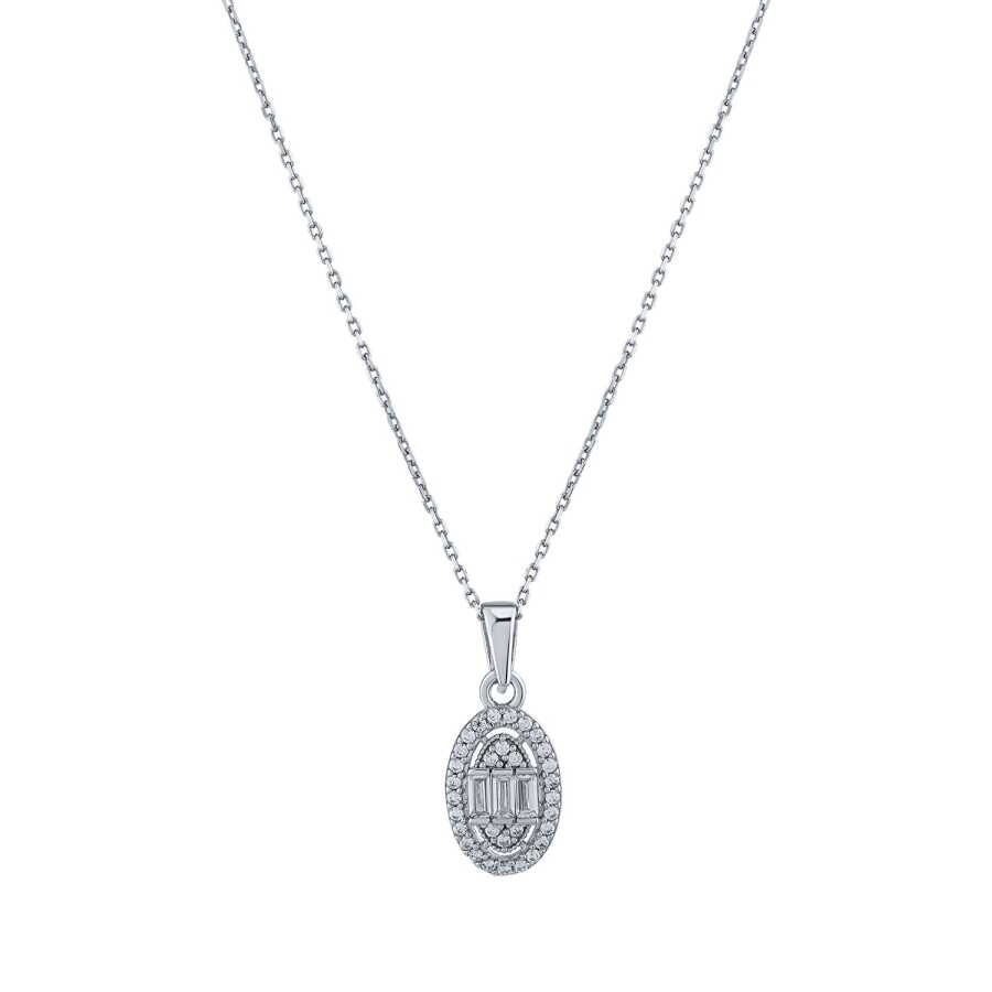 Altın Baget Oval Kolye — görsel 2