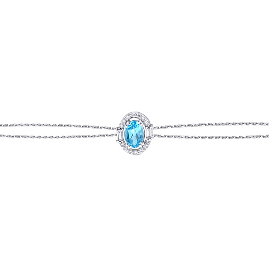 Baget Taşlı Blue Topaz Bileklik — görsel 2