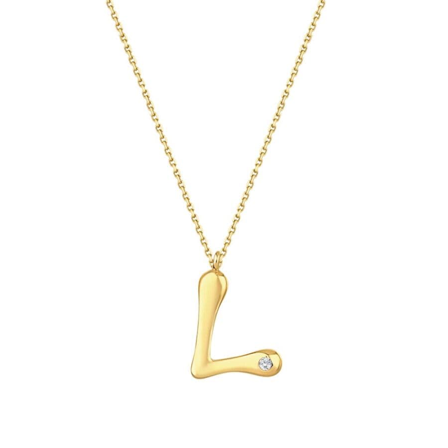 L Harf Kolye — 0.02 karat