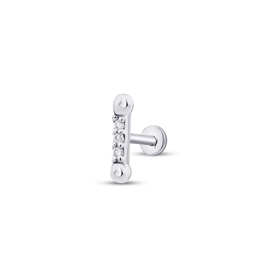 Üç Taşlı Tragus Piercing — görsel 2