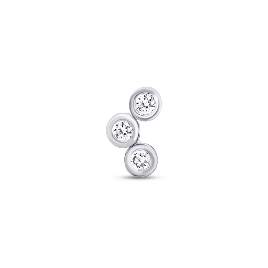 Üç Taşlı Tragus Piercing — görsel 1