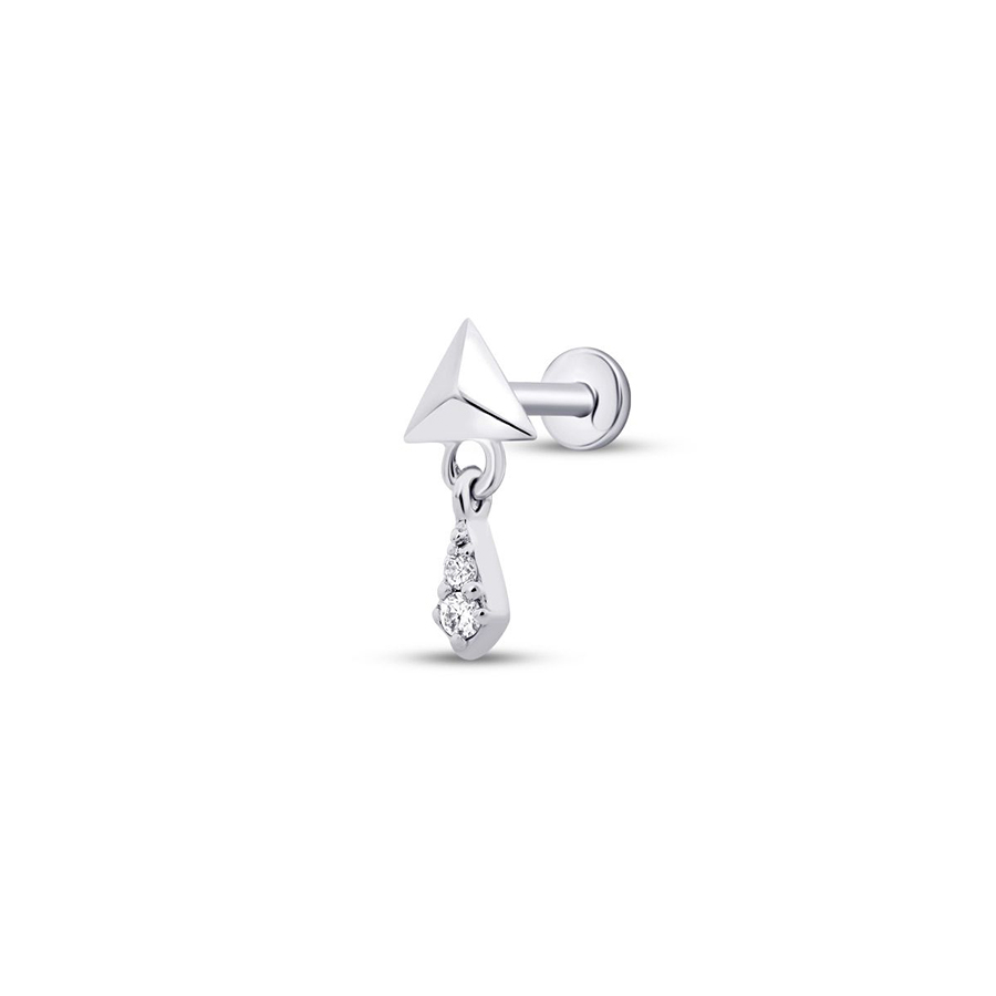 Üçgen Sallantılı Tragus Piercing — görsel 2